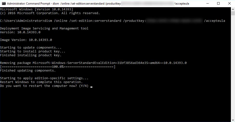 windows server 2016 standard activation cmd